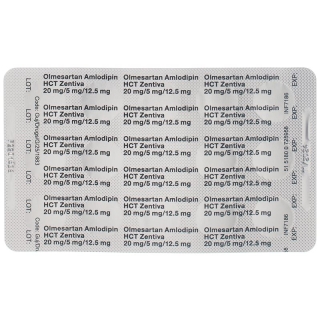 Олмесартан Амлодипин HCT Зентива Фильмтабл 20/5/12,5 мг 28 шт.