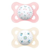 MAM Original Nuggi 0-6m pink/white