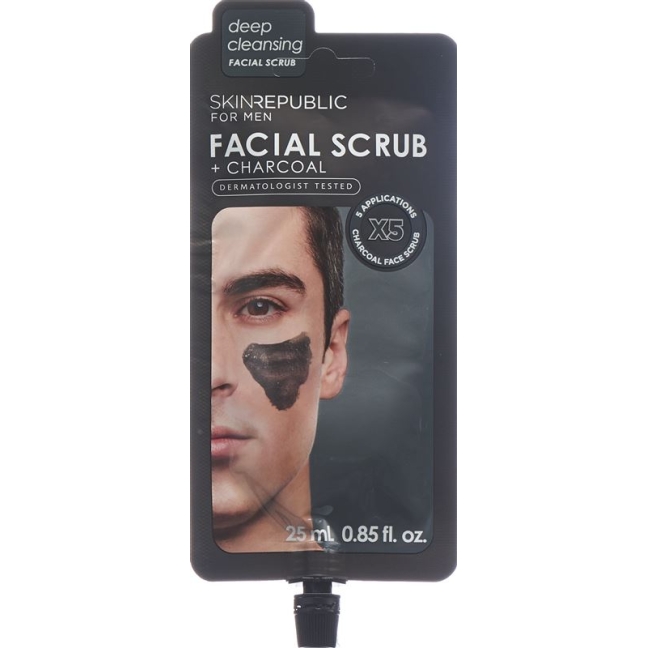 SKIN REPUBLIC Men's Facial Scrub+Charcoal