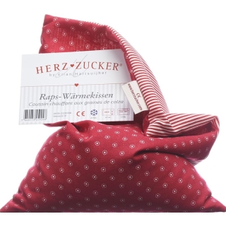 HERZZUCKER Raps-Wärmekissen 26x21cm Sternchen rot