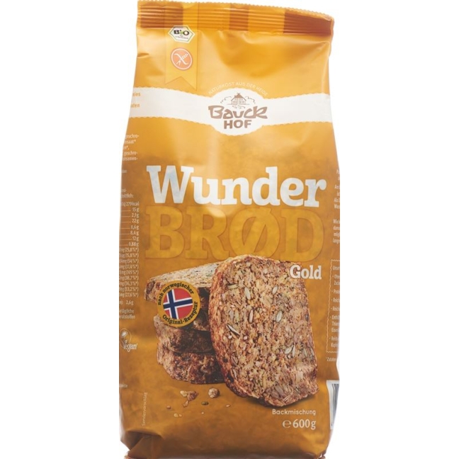 BAUCKHOF Wunderbrot Gold m Kurkuma glutenfr