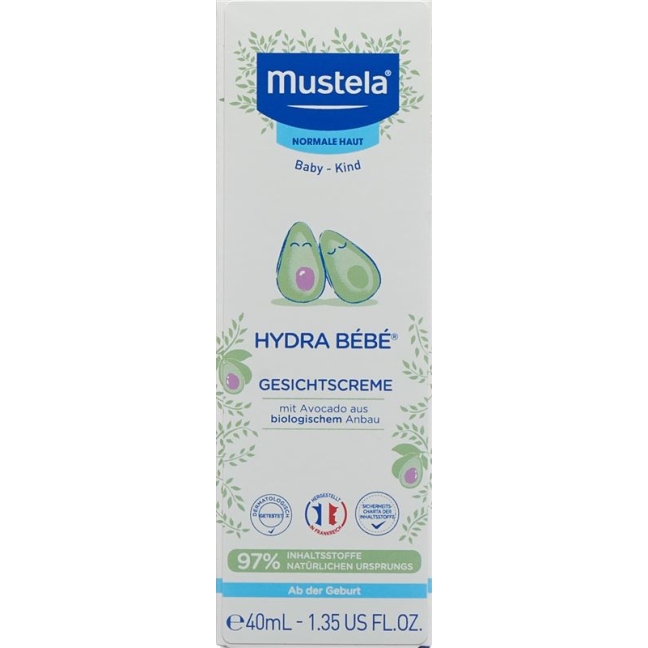 Крем для лица MUSTELA Hydra Bébé для нормальной кожи.