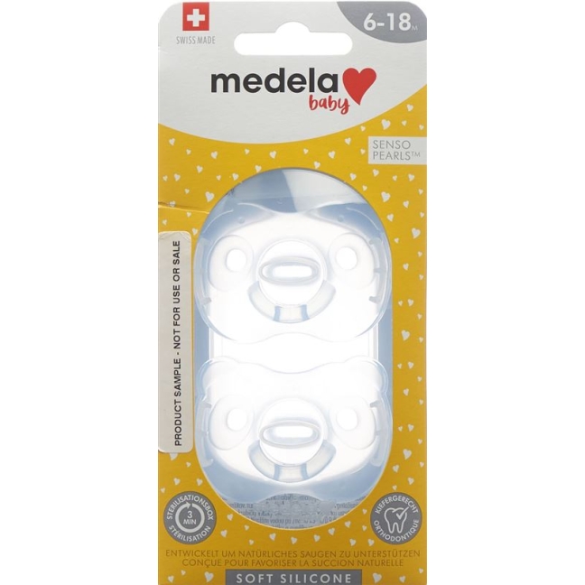 Мягкий силикон Medela Baby Nuggi 6–18, синий, 2 шт.