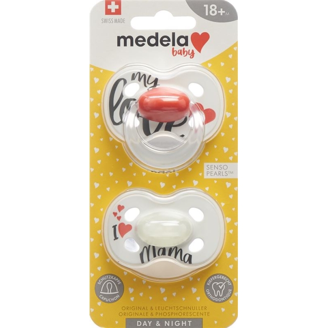 Medela Baby Nuggi Day&amp;Night 18+ Signature Love, 2 шт.