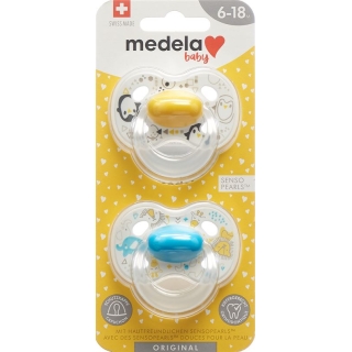 MEDELA Baby Nuggi Original 6-18 Желтый Синий