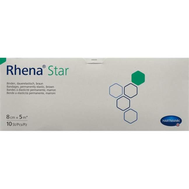 RHENA Star Elast Binde 8cmx5m hautf offen