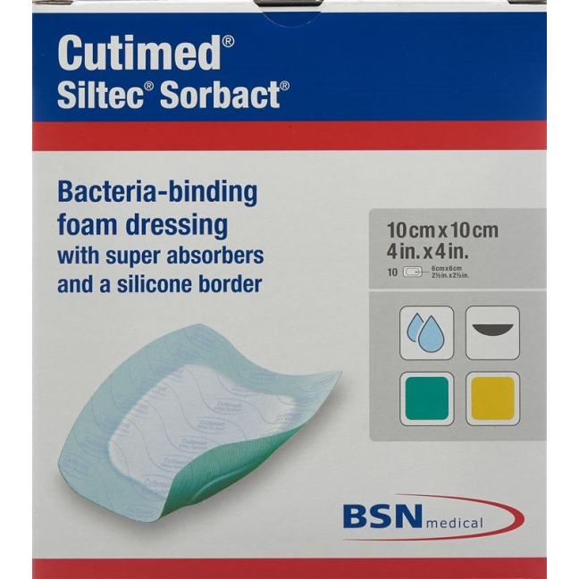 CUTIMED Siltec Sorbact 10x10cm