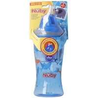 NUBY Flip-It Trinkhalmbecher TRITAN 360ml BLAU