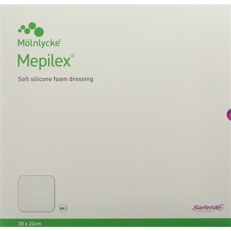 Пенная повязка Mepilex Safetac 20х22см, силикон, 5 шт.