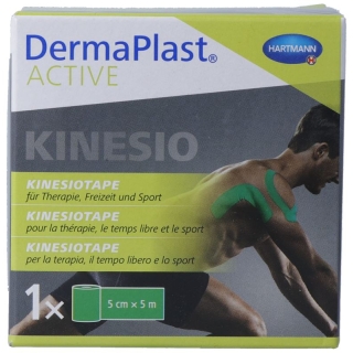 Кинезиотейп DermaPlast Active 5смх5м зеленый