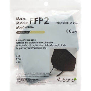 VASANO Maske FFP2 schwarz versiegelt D/F/I