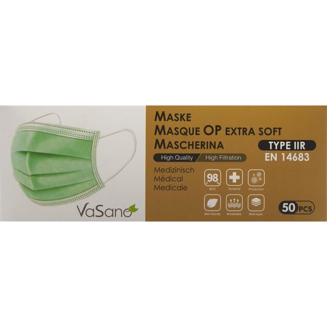 VASANO OP Maske extra IIR D/F/I/E grün