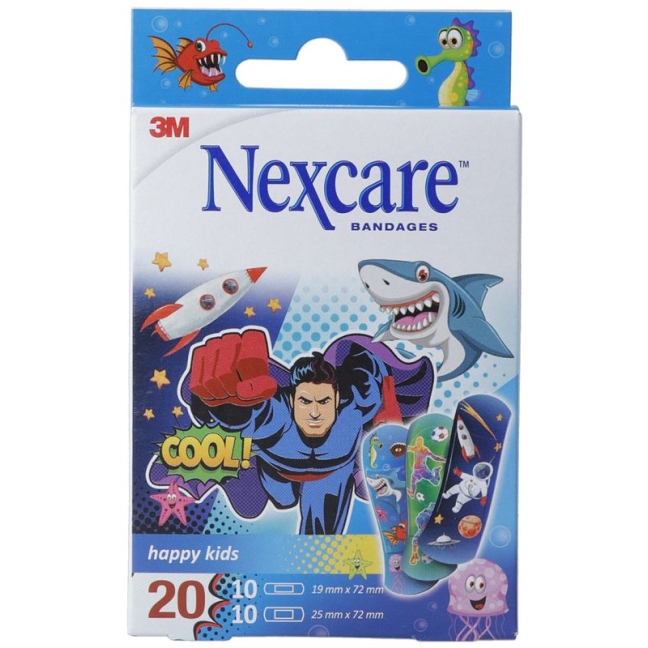 Детский пластырь 3M NEXCARE Happy Kids Cool