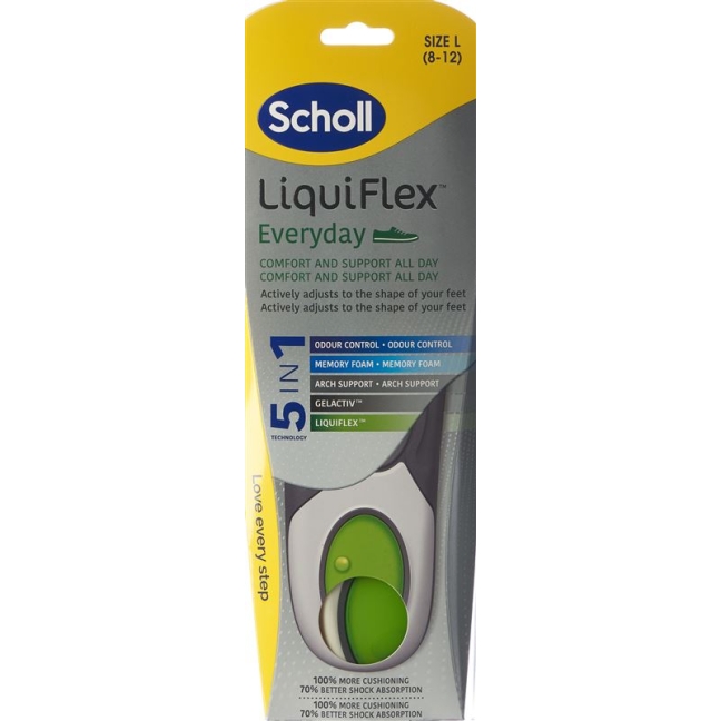 Стелька Scholl LiquidFlex L на каждый день 1 пара