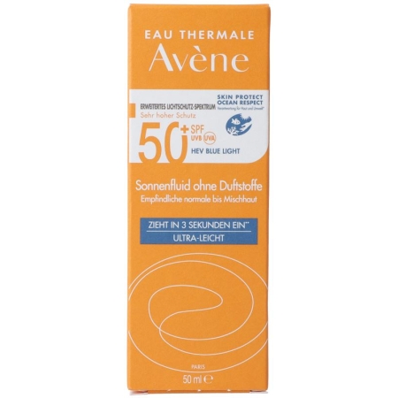 Avene Sun Солнцезащитный флюид без запаха SPF50+ Tb 50 мл