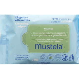 Чистящие салфетки Mustela для нормальной кожи, 20 шт.