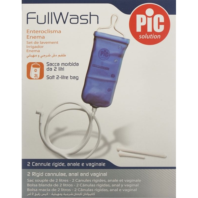 PIC SOLUTION Набор ирригаторов Fullwash, 2 л, с анальной и вагинальной канюлей