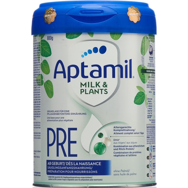 Aptamil Milk &amp; Plants Pre CH Ds 800 г