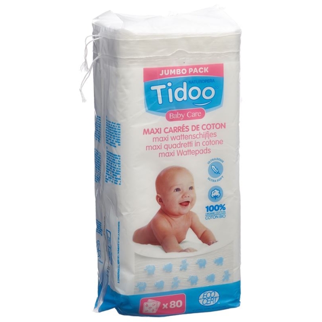 TIDOO Maxi Baumwoll-Quadrate Familie Bio