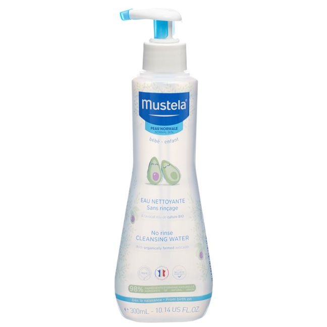 Чистящая жидкость MUSTELA без смывания и снятия кожицы.