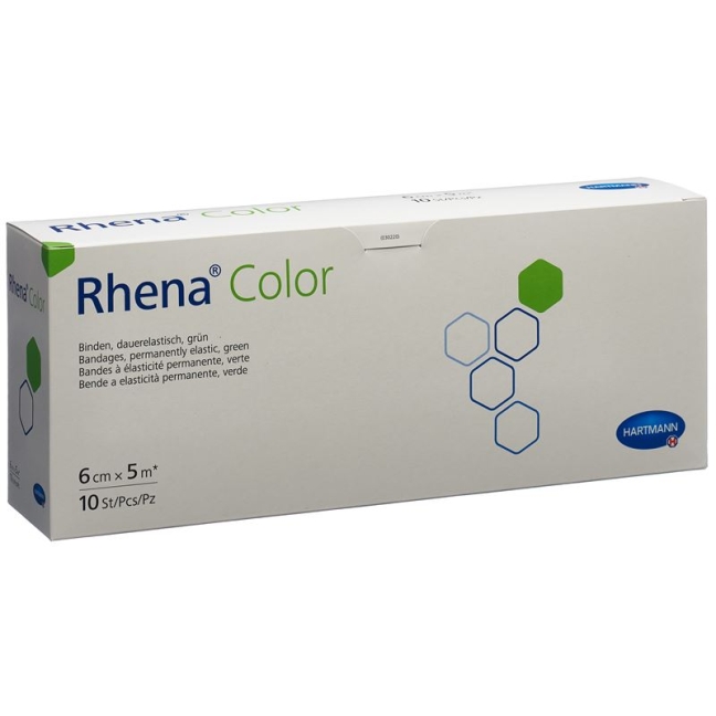 RHENA Color Elast Binde 6cmx5m grün offen