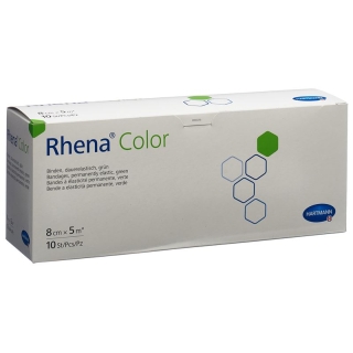 RHENA Color Elast Binde 8cmx5m grün offen