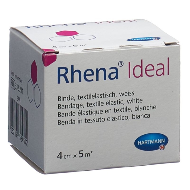 RHENA Ideal Elastische Binde 4cmx5m weiss