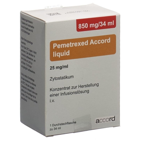 PEMETREXED Accord liquid 850 mg/34ml