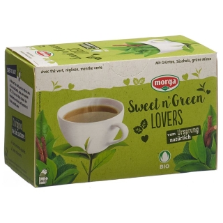 Чай Morga Sweet n&#39;Green Lovers в пакетиках с органическими бутонами, 20 шт.