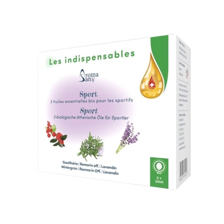 AROMASAN Les Indispensables Sport Bio 3x10ml