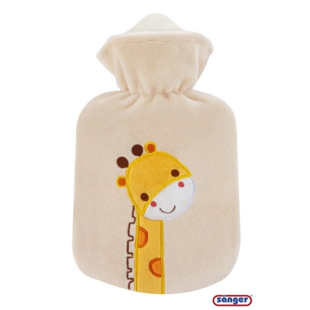 SÄNGER Wärmflasche Velourbezug 0.8l Giraffe