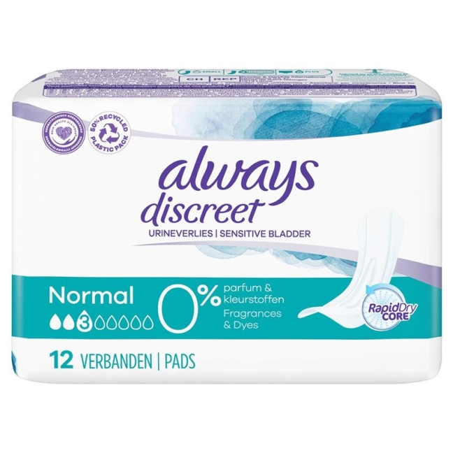 ALWAYS Discreet Inkontinenz Normal 0%