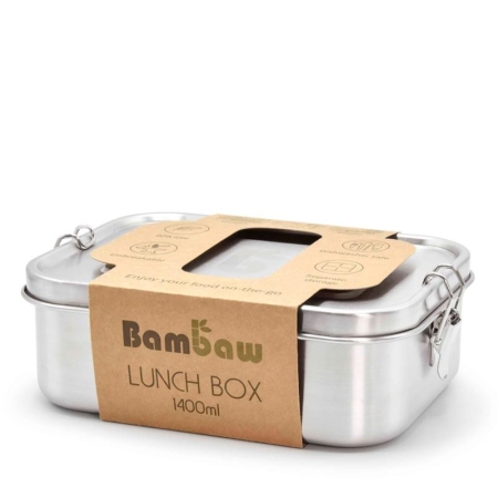 BAMBAW Lunch-Box 1400ml Edelstahl-Deckel