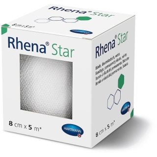 Бинты эластичные Rhena Star 8смх5м белые