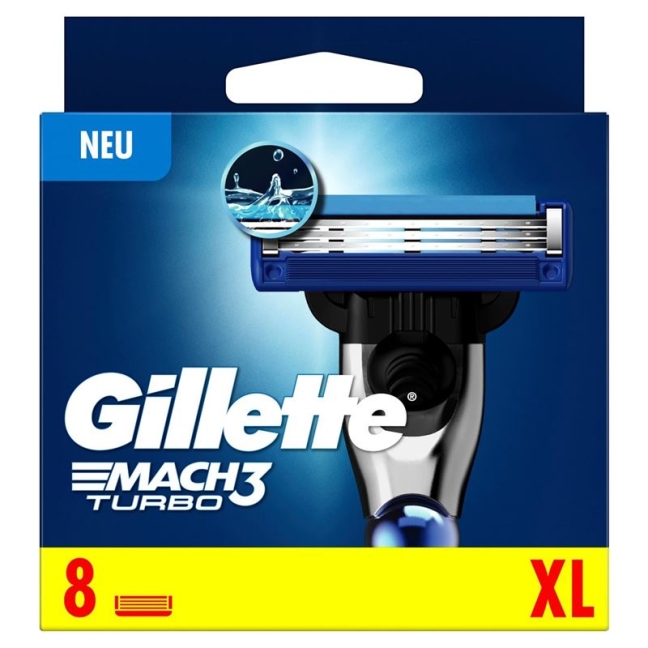 Лезвия системы Gillette Mach3 Turbo 3D 8 шт.