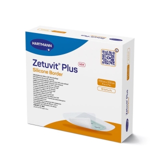 ZETUVIT Plus Silicone Border 17.5x17.5cm