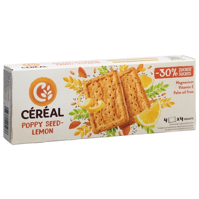 CEREAL Céréal Biscuit Mohn Zitrone