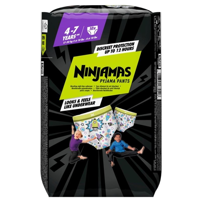 PAMPERS Ninjamas Pyjama Pants Jungs 4-7 J