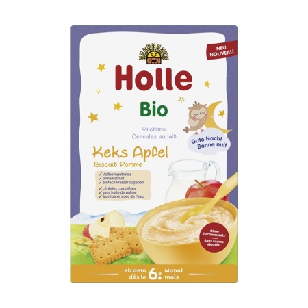 HOLLE Milchbrei Keks Apfel Bio