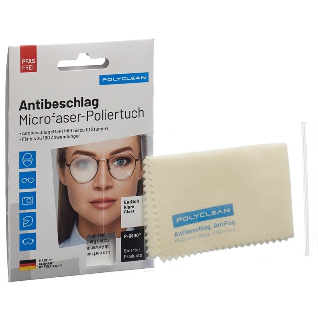 POLYCLEAN Antibeschlag Microfaser Tuch 10h