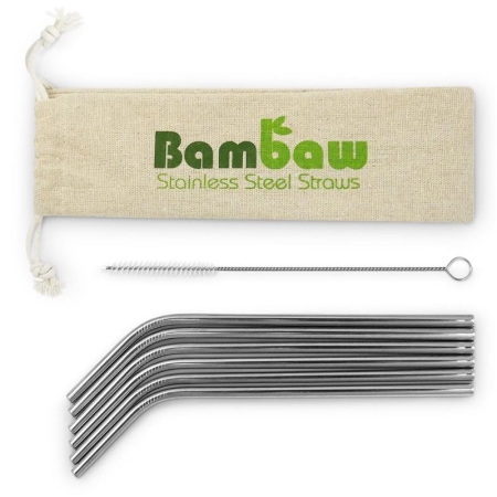 BAMBAW Edelstahl-Strohhalme