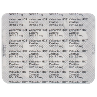 Валсартан HCT Зентива таблетки, покрытые пленочной оболочкой 80/12,5 мг 28 шт.