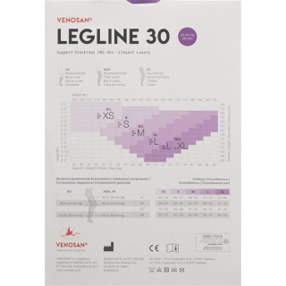 VENOSAN LEGLINE 30 A-T XS черный 1 пара