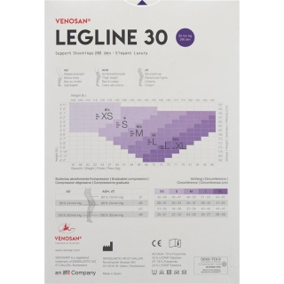 VENOSAN LEGLINE 30 A-T XS Сахара 1 пара