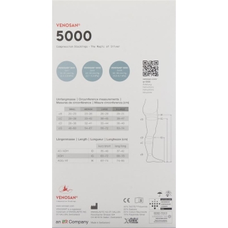 Venosan 5001 A-GH KKL1 XL длинные открытые сафьян 1 пара