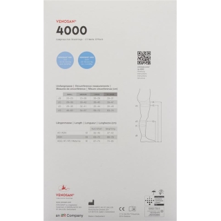 Venosan 4002 A-TU Materna KKL2 L длинный закрытый черный 1 пара