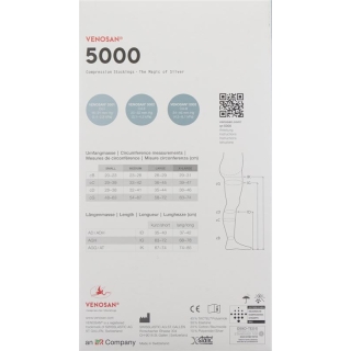 VENOSAN 5001 A-DH KKL1 M длинный черный 1 пара