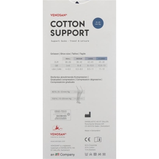 Venosan Cotton A-d Support Socks XL Anthra 1 Paar