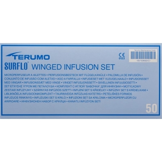 Terumo Surflo Perfusionsbesteck mit Flügelkanüle 23g 0.6x19mm Blau 50 Stück