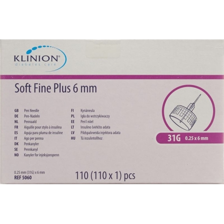 Klinion Soft Fine Pl Pen-Nadel 6mm 31g 110 Stück